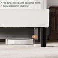 thumbnail image 4 of Amolife Full Bed Frame, Platform Upholstered Bed with Soft Teddy Fabric Curved Headboard, White, 4 of 7