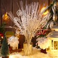 thumbnail image 6 of Duslogis 16Pcs Glitter Christmas Tree Picks Curly Sprays Sparkle Artificial Berry Stems Twigs 14" Ting Branches Vase Fillers Decorative Sticks for Xmas Tree Decorations Wreath DIY Crafts(White), 6 of 7