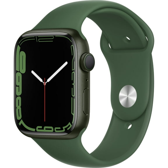Restored Apple Watch Series 7 (GPS, 45mm) - Green Aluminum Case - Clover Sport Band (Refurbished)