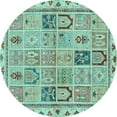 thumbnail image 1 of Ahgly Company Indoor Round Abstract Light Blue Modern Area Rugs, 8' Round, 1 of 4