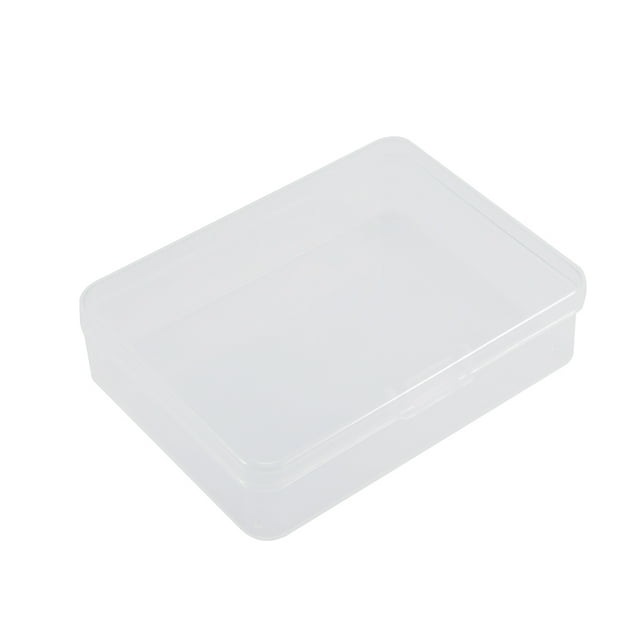 Yeacher Boîte de Rangement Portable Rectangulaire Transparente pour Pièces de Plastique avec Couvercle