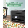 thumbnail image 4 of Gwybkq Glossy Printable Vinyl Sticker Paper For Inkjet Printer 25 Sheets 8.5""X11"" Adhseive White Labels Decal Papers, 4 of 4