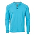 thumbnail image 3 of Boxercraft BM3101 Men's Henley Ls Tee-Pacific Blue-2XL, 3 of 4