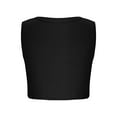 thumbnail image 4 of WUANDIXFA Girls Tank Tops Kids Athletic Ribbed Knit Sleeveless Crop Tops Basic Camisole 5-14 Years (Black, 7-8 Years), 4 of 6