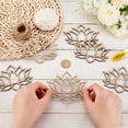 thumbnail image 3 of 24 Pack Lotus Dream Catcher Rings 4x3.4 Inch Wooden Macrame Hoops Smooth Unfinished Macrame Rings Flower Shape Macrames Ring for DIY Crafts Projects Home Wall Hanging Decoration, 3 of 8