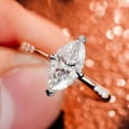 thumbnail image 5 of Cora Jewellery 1.5CT Marquise Moissanite Engagement Ring For Women, 10K Rose Gold, 5 of 8
