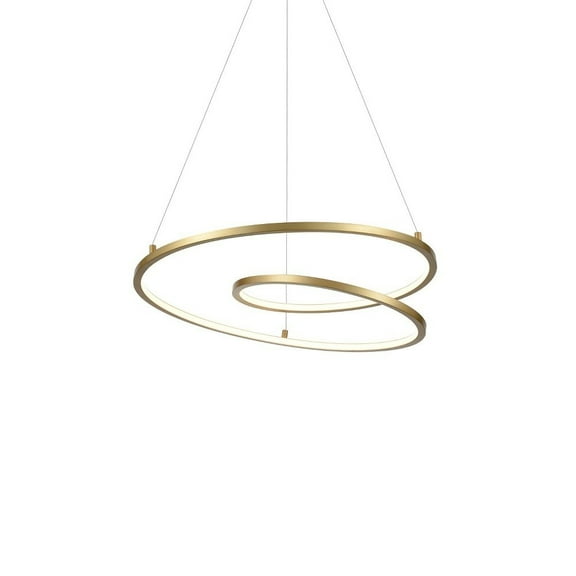 PD11119-AN-Kuzco Lighting-Twist - 28W LED Pendant-4.75 Inches Tall and 19 Inches Wide-Antique Brass Finish