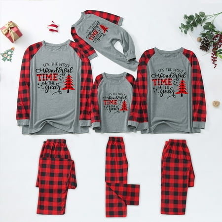 

pseurrlt 2023 Merry Christmas Matching Matching Family Pajamas Plaids Women Organic Cotton Christmas Pajamas For Couples