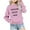 Pink, variant on Puntoco Kids Long Sleeve Shirts Children's Shirt Long Sleeved Printed T-shirt Printed Round Neck Short Top Suitable for Boys and Girls Aged 1-12 T-shirts