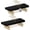 Black - Gold Hook, variant on General Wooden Pants Hangers - 10-Pack Swivel Hook Cloth Hanger Set - Lotus Wood Skirt, Pant, Shorts and Slack Hangers with Adjustable Clip – Gray Clothing Hanger (Gray, 10)
