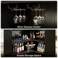 thumbnail image 2 of Fnova Bar Table, L-Shaped Home Pub Table with Stemware Racks, 4-Tier Corner Bar Unit Liquor Wine Bar Cabinet Reception Desk for Home Pub, 2 of 20