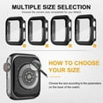 thumbnail image 2 of 3 Pack Apple Watch case with Screen Protector for Apple Watch 44mm Series 6/5/4/SE, Full Hard Cover Ultra-Thin Bumper HD Clear Protective Film Scratch Resistant, 2 of 5
