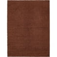 thumbnail image 1 of Unique Loom Solid Shag Modern Plush Area Rug 9' x 12' Rectangle Chocolate Brown, 1 of 5