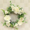 thumbnail image 4 of Simulation Camellia Hanging Garland Flower Wall Hanging Home Door Decoration Festival Ornament (Camellia Wreath 30cm, White), 4 of 4