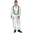 thumbnail image 2 of Zaldita Men Women Astronaut Space Suit Adult Metallic Shiny Jumpsuits Space Suit Halloween Outfits Silver M, 2 of 6
