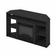 Furinno Jensen Corner TV Stand with Fireplace for TV up to 55 Inches