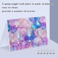 thumbnail image 3 of Yayeee Toggle Light Switch Wall Plate 3-Gang 6.37"x4.48" Decorative Outlet Cover, Pastel Pink Marble Pattern, 3 of 7