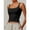 Black, variant on AEXTO Women's Solid Color Sports Vest, Comfortable Breathable Sleeveless Top for Yoga Gym Running, All-Season Athletic Wear, Sleeveless Gym Tops