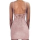 thumbnail image 2 of Minivestido de fiesta para mujer, sexy, con purpurina, tirantes finos, con cordones en la espalda, ceñido al cuerpo Fokelyi WRMH-226-12, 2 of 9