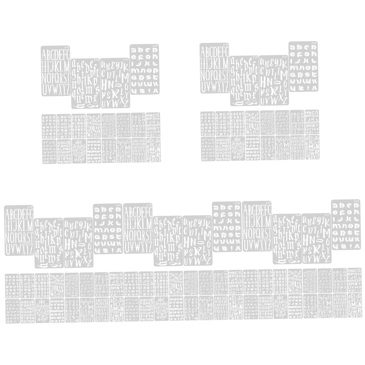 5 Pieces Stencil Letters Stencil Paper Letter Template 17.80X10.00X0.10CM White