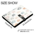thumbnail image 3 of Leather Notebook with Pen Holder Writing Notepad Includes 100 Pages Lined Journal Watercolor Dog Paw Prints, 3 of 6