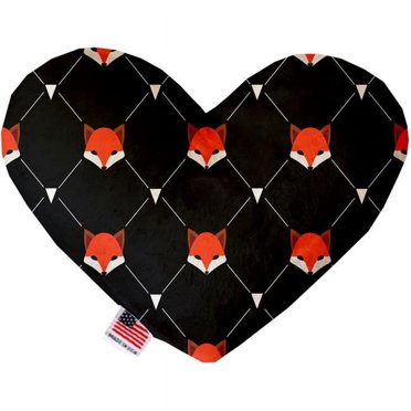 Mirage Pet 1236-CTYHT8 Fox Plaid Canvas Heart Dog Toy - 8 in.