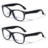 2 Pairs Kids Blue Light Blocking Glasses, Anti Eyestrain & UV Protection, Computer Gaming TV Phone Glasses for Boys Girls - Clear Lens Eye Glasses (Age 3-10)