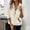 *Beige, variant on ClodeEU Women's Lapel Collar Half Zip Jacquard Long Sleeve Fleece Pullover With Pockets Beige,Womens Plus M
