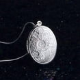 thumbnail image 4 of FENGGHAO 925 Sterling Silver Rose Round Locket Necklace with Snake Chain, Unisex Fashion Jewelry Gift for Wedding Engagement Anniversary Party, 4 of 6