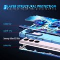 thumbnail image 3 of Casetego for Samsung Galaxy S23 Ultra 5G Case,Glow in The Dark Three Layer Heavy Duty Shockproof Protection Hard Plastic Bumper+Soft Silicone Case,Blue Rose, 3 of 7