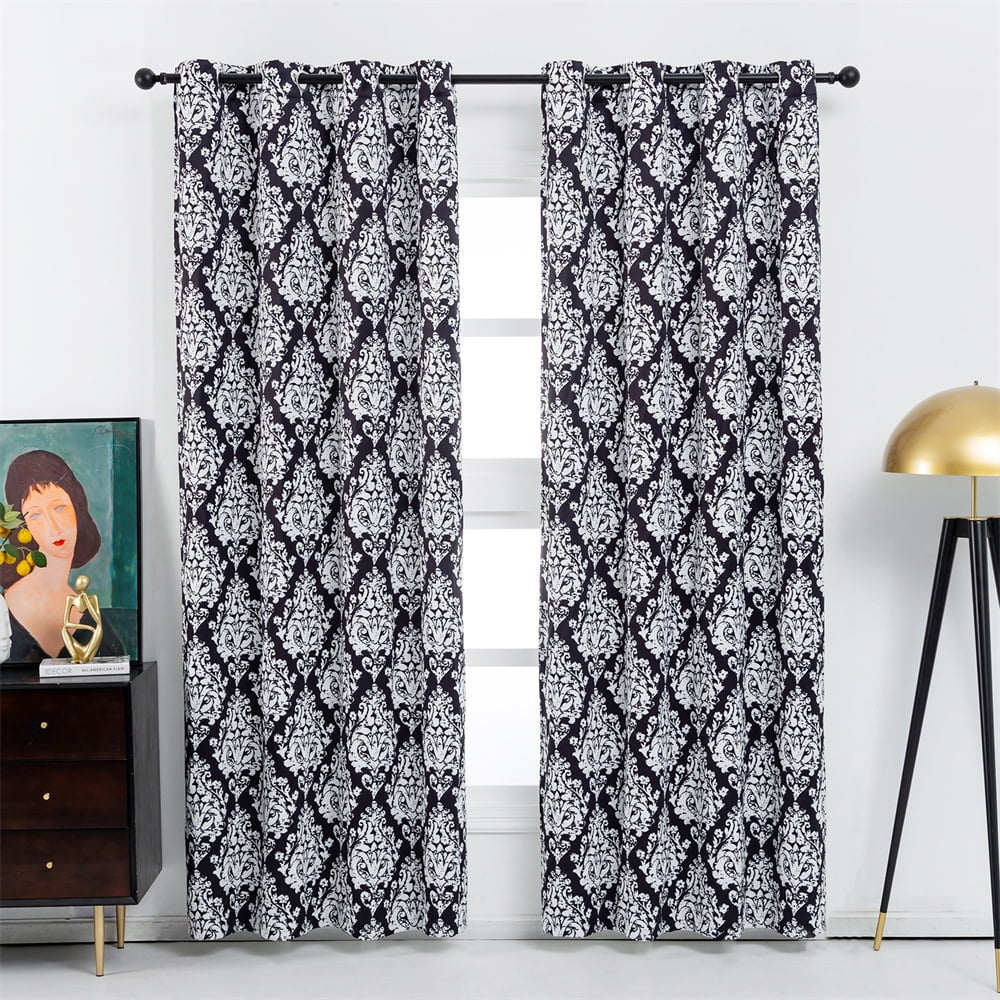 Details about   Black Rose Printed Curtains For Living Room Bedroom Sleep Blackout Window Drapes 