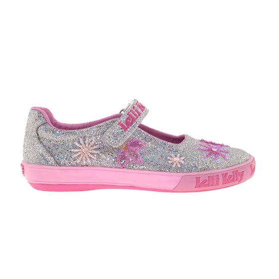 silver glitter dolly shoes