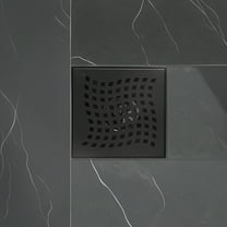 Dawot 6 inch Shower Drain, Square Shower Floor Drain with Removable Cover Grid Grate and Hair Strainer Long Brushed 304 Stainless Steel