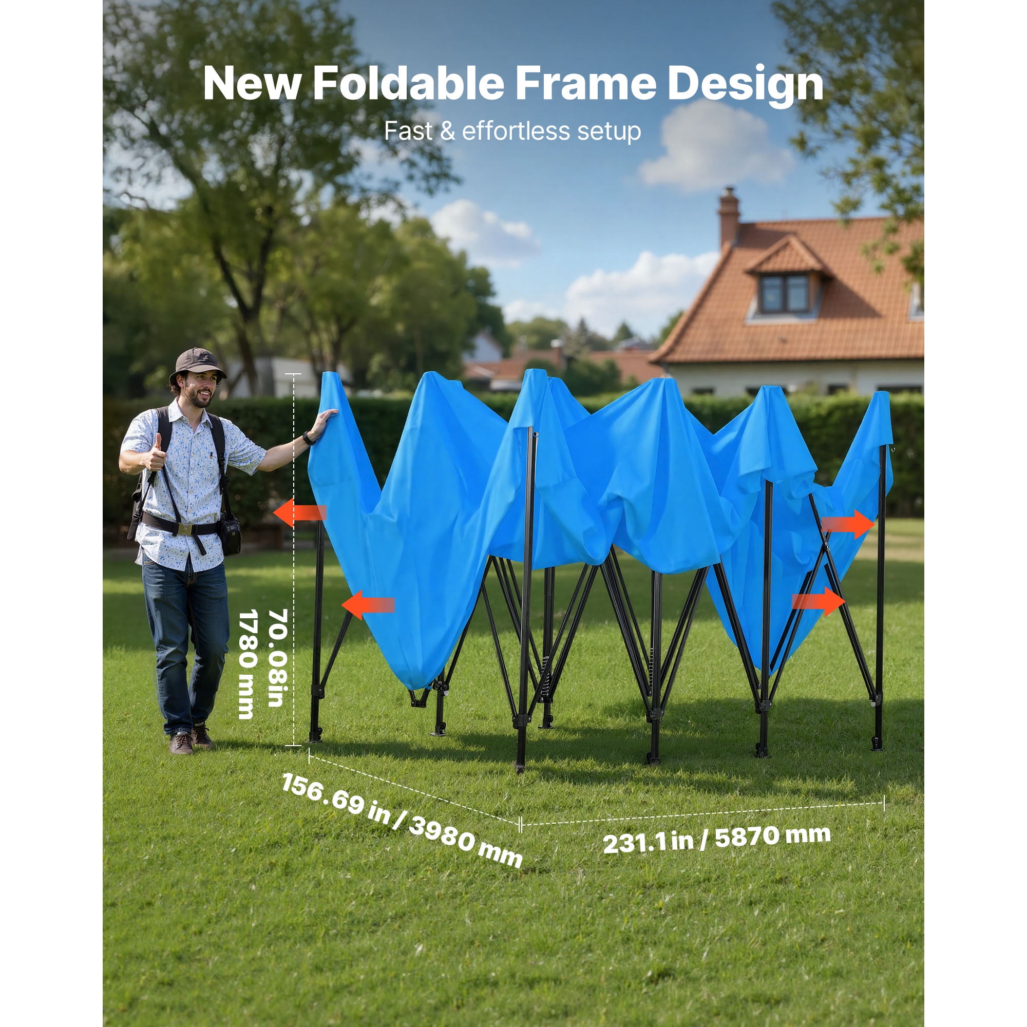 KFFKFF Portable Paint Booth Tent, 231.1 x 156.7 x 70.08 inch Spray Tent with Waterproof Material, Foldable Frame, and 4 Mesh Side Windows for Painting Auto Parts, Furniture, and Cars