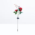 thumbnail image 4 of Luces solares de rosas con estaca para jardín, lámpara decorativa para exteriores, para caminos y patios (flores rojas con mariposas), 4 of 5
