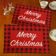thumbnail image 1 of Christmas Holiday Season Decorative Cotton Woven Tapestry Placemats Set of 4, 1 of 1