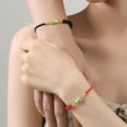 thumbnail image 2 of Pulseras para parejas de plata S925 con perlas de ágata esmaltadas en forma de cigarra, 2 of 2