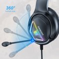 thumbnail image 4 of Matsuzay Auriculares con cable de 3,5mm, auriculares para juegos con micrófono, sonido envolvente, accesorios de música para PC, regalos para Cables de audio/vídeo, 4 of 8
