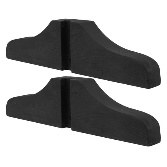 MOVTOTOP 2Pack Room Divider Feet Wooden Support For Pet Gates 12.4x3.3x1.3in Black