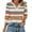 Watermelon RedB#0128C&03, variant on Garbnen Puff Sleeve Tops for Women Striped V Neck Womens Shirts 3/4 Sleeve Color Block Summer Half Sleeve Women's Tunic