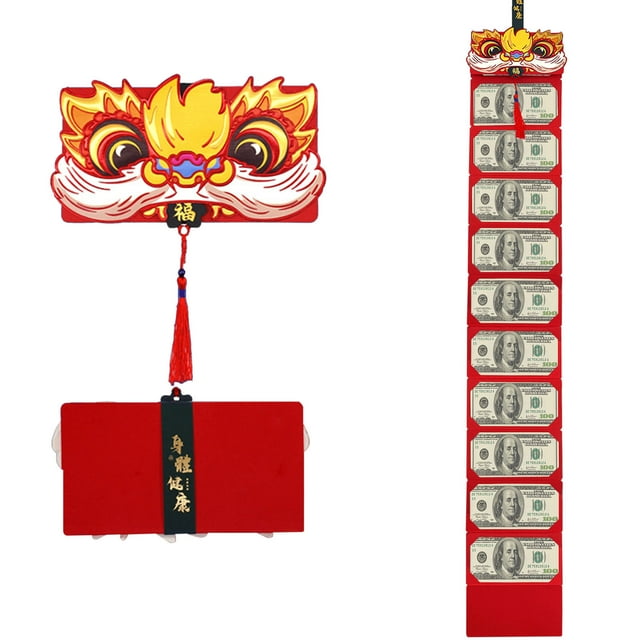 Kyusrd Summer All Home Savings!2022 Year Folding Red Envelope Personality Enlarged Red Envelope Chinese Year Blessing Red Envelope