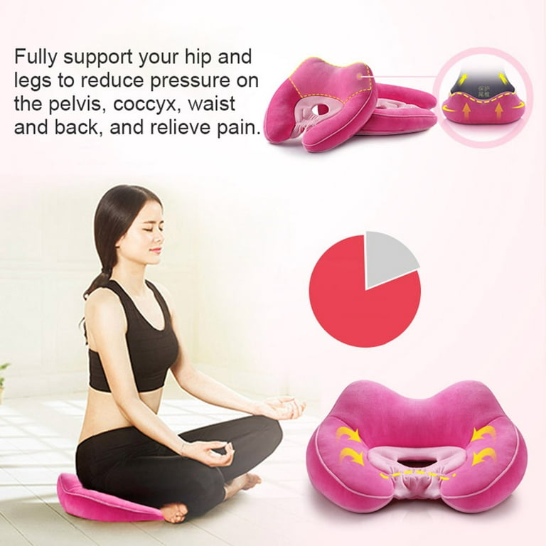Orthopedic Donut Seat Pillows Tailbone Hemorrhoid Pain Relief Cushions  Black 1Pk 764804148770