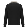 thumbnail image 6 of Lovskoo Sweatshirts for Men Front Mid-Zipper Stand-Up Collar Long Sleeve Color Matching Hoodie Sweatshirts Black, 6 of 6