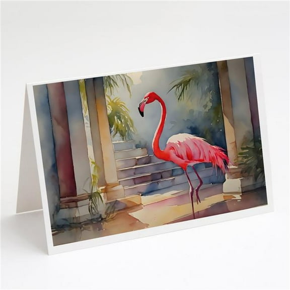 0.01 x 5 x 7 in. Flamingo Greeting Cards, Pack of 8