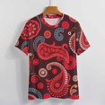 thumbnail image 4 of Paisley Women T-Shirt Classic O Neck T-Shirts Short-Sleeve Trendy Animal Print Design Tshirt Casual Clothing, 4 of 5