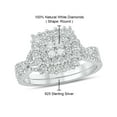 thumbnail image 5 of Cali Trove Sterling Silver 1/4 Ct Round White Diamond Miracle Plate Engagement Wedding Set, 5 of 8