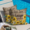 thumbnail image 4 of Sunflower Live Love Laugh Throw Pillow Cover Farm Vintage Wood Striped Texture Cotton Linen Cushion Cover Throw Pillow Case with Invisible Zipper for Couch Sofa Bed Chair Car 18x18 Inch, 4 of 9