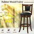 thumbnail image 5 of Topbuy 25.5” Upholstered Bar Stools Set of 2 360° Swivel Round Counter/Bar Height Stools w/Curved Backrest & Footrest, 5 of 8