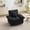 Black, variant on 48.43" Wide Chenille Oversized Accent Chair with Pillow - Modern Mid-Century Upholstered Lounge Reading Chair, Comfy Single Sofa for Living Room