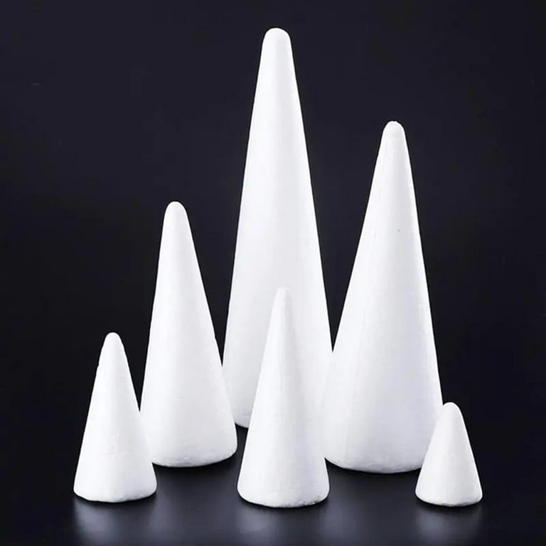 20PCS Craft Foam Cones (2.2X4.2in), Polystyrene Cone Shaped Foam, Foam Tree  Cones, for Arts and Crafts, Christmas, School, Wedding, Birthday, DIY Home